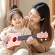 Mae Valley Kindergitarre Anfänger Spielzeugmusikinstrument Ukulele Kinder 3-6-7-12 Jahre Urlaubsgeschenk süße Katze