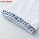 Amante Rucci Temperamento de algodón puro que reduce la edad de siete tramas de la manga de siete cuartos para la camiseta blanca suelta de manga media de las mujeres primavera y el verano de otoño 2025 Nuevo top W6172 ICE Azul Mid-manada M (recomendado 80-105Jin [Jin equivale a 0.5 kg])