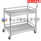 Pupan 304 double-layer stainless steel trolley school laboratory trolley silent non-magnetic thickened fence meter 304# 60*40*85cm too small