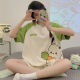 Jingpufei Summer dibujos animados de manga corta de manga corta El pijama para mujeres dulces de gran tamaño se puede usar fuera del traje de ropa para el hogar 686 Gray Cat 175 L Tamaño [Recomendado 98-112Jin [Jin es igual a 0,5 kg]]]