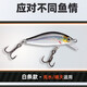 
Luya bait floating water Mino far-spout noise beads diving fake bait freshwater ridge-mouthed bait sea bass special 5cm 4.5g white strips [5 packs]