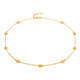 Mengjinyuan 18K gold necklace five-flower hollow love four-leaf clover clavicle chain as a birthday gift for girlfriend