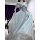 
Women's Banquet One-Shoulder Evening Dress Women's Banquet Temperament Light Luxury Niche High-end Host Art Exam Adult Gift Puffed Garnish Skirt Women Picture Color L