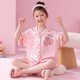Pyjama pour enfants pour filles en glace d'été et en soie de neige style mince pour les filles kapibala à manches courtes 2025 Nouveaux vêtements d'été à la maison Jy Ice and Snow Silk 6629 Petit poney 140 Middle Enfants 16 taille Hauteur 135-140cm68jin [Jin est égal à 0,5 kilogramme]