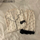 FHHUABD韩系感冰丝春夏季薄款睡衣女爱心开衫可外穿家居服女套装批发 LW-9214# 2XL 【建议130-145斤】