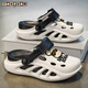 Zapatillas de cueva de niños de Yaoxuan 2025 Summer New Children's Slippers Boys 'Big Big Sandalias de playa para niños Azul [actualización] 41