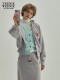 Teenie Weenie Bear Women's Spring Simple Style Short Zipper Hooded Sweatshirt Cardigan American Jacket Women's Medium Gray XS (155)