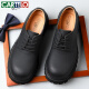 
CARTELO British men's casual leather shoes breathable soft cowhide derby shoes round toe thick sole business leather shoes men 9930 black 41