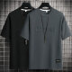 
Chang Luzhu summer men's short-sleeved T-shirt for men loose casual young men's half-sleeved sweat-absorbing and breathable base shirt clothes men's top 829 gray + 829 khaki M 90-110Jin [Jin equals 0.5 kg]