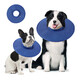 Zhizhou Dog Elizabethan Circle Deepened Large Dog Anti-Licking and Anti-Bite Collar Large Soft Circle Soft Summer Neck Collar Dog Elizabethan Circle (Blue) L-Inner Circle Adjustable 23-46cm Freely Adjustable, Anti-licking and Comfortable
