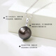 Pearl Queen (PearlQueen) Tahitian black pearl 18k gold set with diamonds 10-11mm