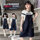 Disney Girls Denim Everlys 2025 New Summer Ropa Pantalones Niños Niños Investables Versátiles Versátiles delgados Color Caminado corto 130 cm