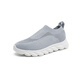 More exercise walking shoes for men and women in spring and summer breathable mesh large size lazy people don’t get tired of their feet more exercise walking shoes for one foot 689 black and white 40