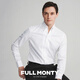 Full Monty High-Stack Pure Coton Free Freeing One Piece Collier White Business Formal Men's Shirt's Shirt Long Sleeve New Style White 10041 40