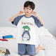 浪莎（LangSha）儿童睡衣男童夏季短袖薄款纯棉家居服小男孩夏天中大童学生套装 LT693 150 建议140-150CM/70-82斤