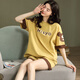 
Sadly, she is a big boy pajamas 12-15 years old, aged 12-15, summer pure cotton short-sleeved junior high school students high school girls girl home clothes golden GXT6630 color M (recommended 75-95 Jin [Jin equals 0.5 kg])