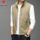 Pierre Cardin Spring y Summer Soporte delgado Collar Vest Trabajo para hombres Vest al aire libre Hombres de moda