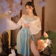 霏慕女睡衣性感套装角色扮演制服诱惑短裙秘书服女仆战袍 6198蕾丝拼接复古褶皱【吊带裙+裤 袖套新年红】