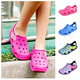 Crocs (Crocs) Sandales d'été Sandales Chaussures de trou léger Crocs Parent-Child Beach Shoes Flagship officiel Authentic 203072-4O5 Blue Flashing Style 22 -23 (C6) 130 mm