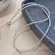 Xiangnan 999 sterling silver broken silver necklace as a high-end birthday gift for my wife 2025 new necklace niche female clavicle chain 999 silver broken silver necklace
