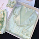 Victoria's Style (Vedorygediao) Victoria's Secret Pyjamas Damen Ice Silk Sommer Kurzarmshorts Sexy Home Clothing Set 2025 Neue Sommerprinzessinstil 9214 Kurzarm Streifen M.
