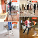 Kezhitu Little Giant Household Folding Thickened Thickened Aluminum Alloy Herringbone Insulated Stair Climbing Ladder Aluminum Alloy 3-step Ladder 15273 (Touch Height 2.7m Household Ladder