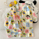 
Pajamas for women in summer short-sleeved cloud cotton summer ladies 2025 new student cute cartoon home clothing set QDMBE684 M (160) Recommended weight is 90 Jin [Jin equals 0.5 kg]