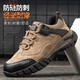 Zapatos de protección de mano de obra de camello de región occidental (Vancamel) para hombres soldador de placa de acero de acero anti-sheshing y anti-Punteuro de acero soldador de acero aislado de cuatro temporadas Sitio de construcción transpirable Trabajo de una marrón anti-áspero y anti-shinging y anti-shessing y resistente al desgaste, cuatro temporadas 40 40 40