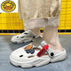 G. DuckKids Chaussures pour enfants 2025 Été Nouveau style Boy's Slipers Slippers For Mid-Garge pour enfants Anti-slip Soft Sole Sports Beach Grey [Picture principale] 38