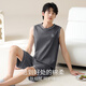 Langsha Pyjamas Herren Sommer reines Baumwollrundhals können an den Außenwesten-Shorts für Jugendliche dünn großer Baumwoll-Kleidungsstücke OMM13657 3xl [vorgeschlagenes Gewicht 160-180jin [Jin gleich 0,5 kg]] getragen werden.