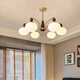 Candeliers de estilo medieval de Hongden Chandeliers de sala de estar Retro American Comedor de la sala de comedor Luz principal Nanyang Style Whole Lamp Package 9069 Modelo [Paquete 14] Tres dormitorios y dos salas de estar