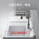 Kezhitu Balkon Space Aluminium Waschmaschine integrierter Schrank Kombination Custom Waundry Handwaschbecken Becken Waschschrank Begleiter 1105*63 cm-links-Becken