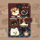 
Yunshun Passport Clip Certificate Pack Protection Case Multi-function Card Pack Travel Portable Clip Card Package Storage Air Ticket Driver's License Multi-function Card Package [Secret Cat and Dog]