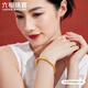 Liufu Jewelry Fuman Family Heirloom Gold Ancient Method Gold Bracelet Simple Plain Band Bracelet Single Price F41G0014DS 56mm-8.62g (including labor cost 707 yuan) Model B