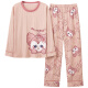 Pyjama für Frauen im Frühlings- und Herbst koreanischen Cartoon süße Langschläfe zweiteiliger Anzug Sommer Herbst- und Winter-Prinzessinstil Home Clothes Pink GXT9928 Bildfarbe M (Empfohlen 75-95Jin [Jin gleich 0,5 kg]))