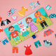 Uoso Montessori Early Education AIDS trocken Kleidung Dressing Spielzeug 2-3 Jahre alt 4 Kindergarten kleine und mittlere Wohnbereich Materialien Wäsche Trockenkleidung Dressing Spielzeug