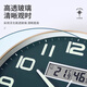 Polaris (POLARIS) luminous clock automatic time setting wall clock living room fashion home simple 2025 new smart clock wall hanging champagne gold-silent travel time calendar week temperature and humidity 12 inches diameter 30.5 cm