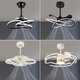 Opple Lighting 2025 Nuevas luces invisibles del ventilador de techo, gran potencia eólica, comedor en el hogar, candelabro integrado de ventilador eléctrico de dormitorio, silencio, modelo invisible 9227/blanco de 60 cm Conversión de frecuencia control remoto + directo
