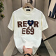 
GTYUWVG2025 Summer Casual Men's Short Sleeve T-Shirt Summer Half Sleeve Pure Cotton Trendy Brand Loose All-Match Top T V983 Black 4XL
