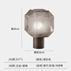 
OUOETY bedside lamp decorative light luxury desk lamp Nordic modern simple glass designer living room bedroom high-end model room lamp M1049 smoke grey style button switch