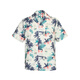 Fhhuabd thai-Stil Vintage Kubanischer Kragen kurzärmelig Blumenhemd Männer und Frauen Lose Paar Hawaiian Style Ice Seide Kurzärärmeleide 831 2xl