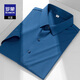Romon (Romon) Camisa de seda de seda de hielo sin quemar sin quemado para hombres en verano anti-jornada de color sólido de mediana edad.