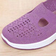 Footoppo Ein Fuß Pedal-Stoffschuhe für Frauen im Sommer mittleren Alters und älteren Menschen bei Peking Schweißabsorbing und atmungsaktives, weicher Soft Sohle ältere Oma Walking Mutterschuhe