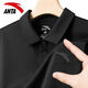 Anta quick-drying polo shirt men's 2025 summer new men's ice silk T-shirt short-sleeved high-end men's half-sleeved sports clothes black/quick-drying/three buttons L/175 (120-140Jin[Jin equals 0.5 kg])