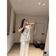CLOLV KISS CK High-End Butterfly Printed Ice Seide Pyjamas für Frauen im Sommer kurzärmelige süße Ins Home-Kleidungsset können draußen getragen werden. YFY9901 [Silky Cool] M [Vorschlagen 80-100jin [Jin ist gleich 0,5 kg]]]