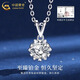 China Gold (CHINA GOLD) pt950 platinum necklace for women, platinum star snowflake pendant, clavicle chain, Valentine's Day birthday gift for girlfriend, platinum snowflake pendant - about 1.1g, free sterling silver chain