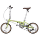 Dahon Pliage Bicycle 16 pouces chromé molybdène en acier à 5 vitesses Bicycle rétro HAC653 Matcha Green