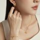 Chow Tai Fook Collier de pendentif en or arc pour les femmes pour femmes chaîne en or (Coût de la main-d'œuvre: 420 moins) EOF1387 45cm en or plein environ 4,00 g