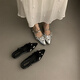 S.SOFEA inner heightening Mary Jane single shoes women's spring and summer bow half slippers 838-3 black 35