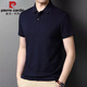 Pierre Cardin Brand Summer Men's Lapel Camiseta de manga corta para hombres Polo de polo de media manga de verano de mediana edad de mediana edad.